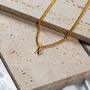 Mini Initial Necklace With 3mm Cuban Chain, thumbnail 8 of 11