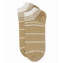 Retro Stripe Cream And Organic Green Men's Trainer Socks, thumbnail 7 of 9