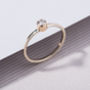 9ct Mixed Gold Diamond Engagement Ring, thumbnail 5 of 6