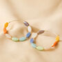 Colourful Glass Beaded Hoop Earrings In Gold Plating, thumbnail 2 of 5