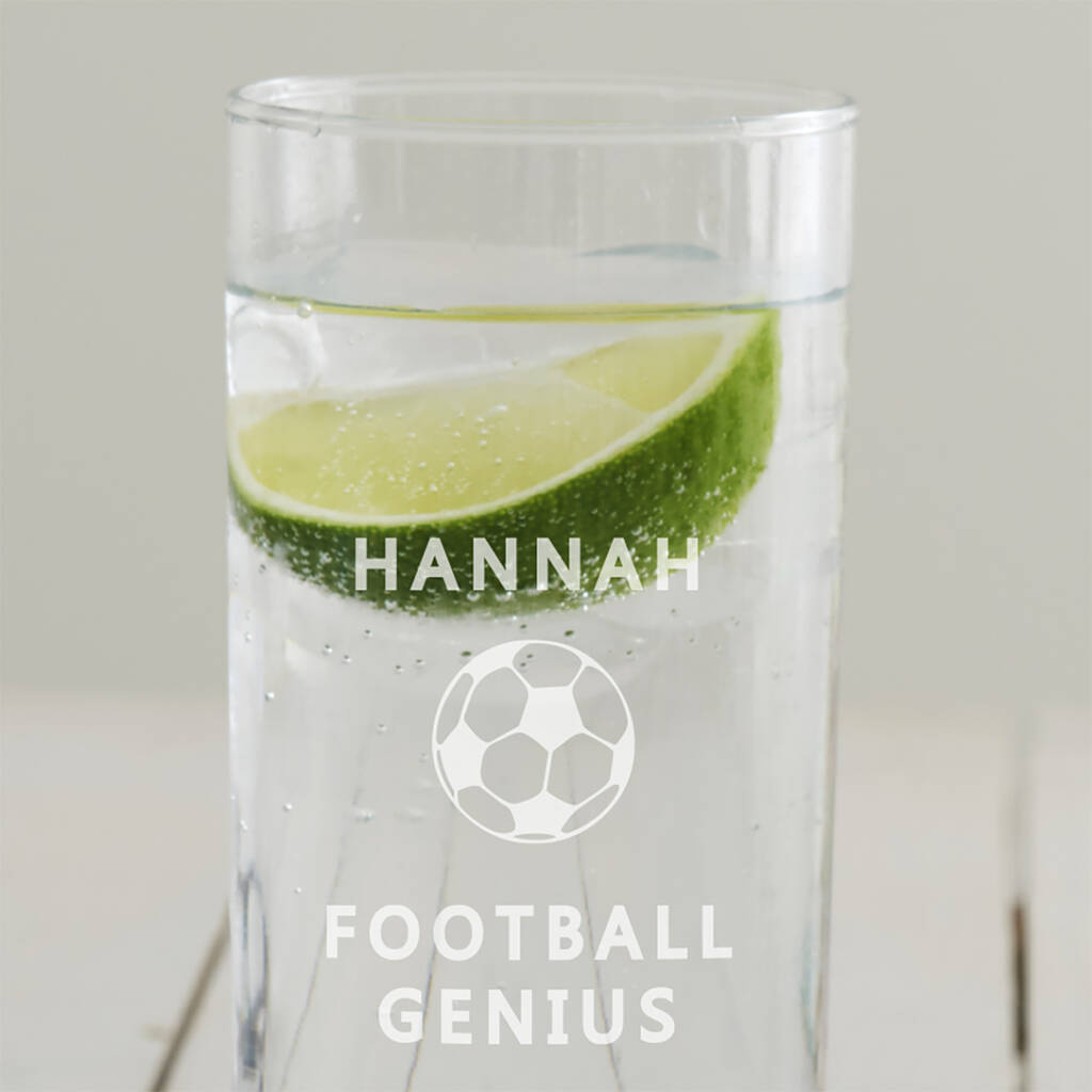 Personalised Football Glass By Becky Broome