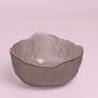 G Decor Calypso Grey Gold Rim Glass Bowls Serving Bowls, thumbnail 7 of 7