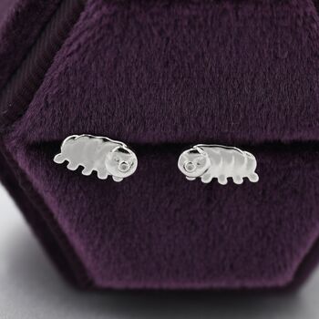 Sterling Silver Water Bear Stud Earrings, 4 of 12