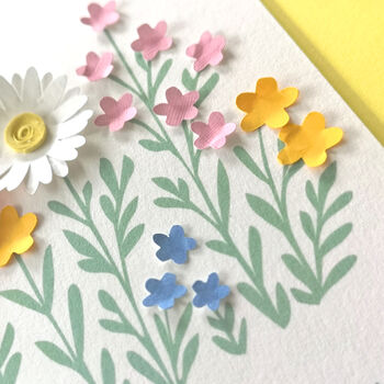 Happy Birthday Paper Wild Flower Card, 6 of 7