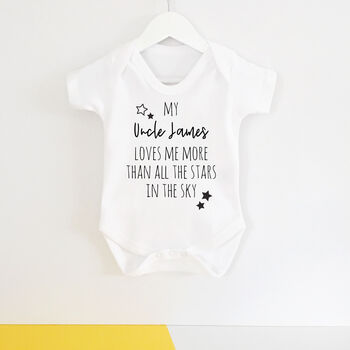 Personalised 'All Of The Stars' Auntie/Uncle Baby Vest, 2 of 2