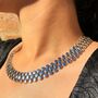 Sterling Silver Chunky Scales Necklace, thumbnail 2 of 8