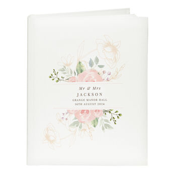 Personalised Floral Wedding Photo Album, 2 of 6