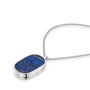 Men's Large Lapis Dog Tag Locket 925 Silver, thumbnail 7 of 7