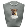 Personalised Highland Cow Laundry Storage Bag, thumbnail 5 of 6