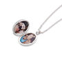 Little Sterling Silver Oval Locket With Clear Crystal, thumbnail 5 of 8
