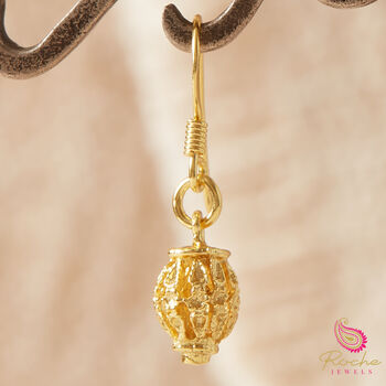 Filigree Gold And Silver Lantern Dangly Drop Minimalist Earrings, 5 of 8