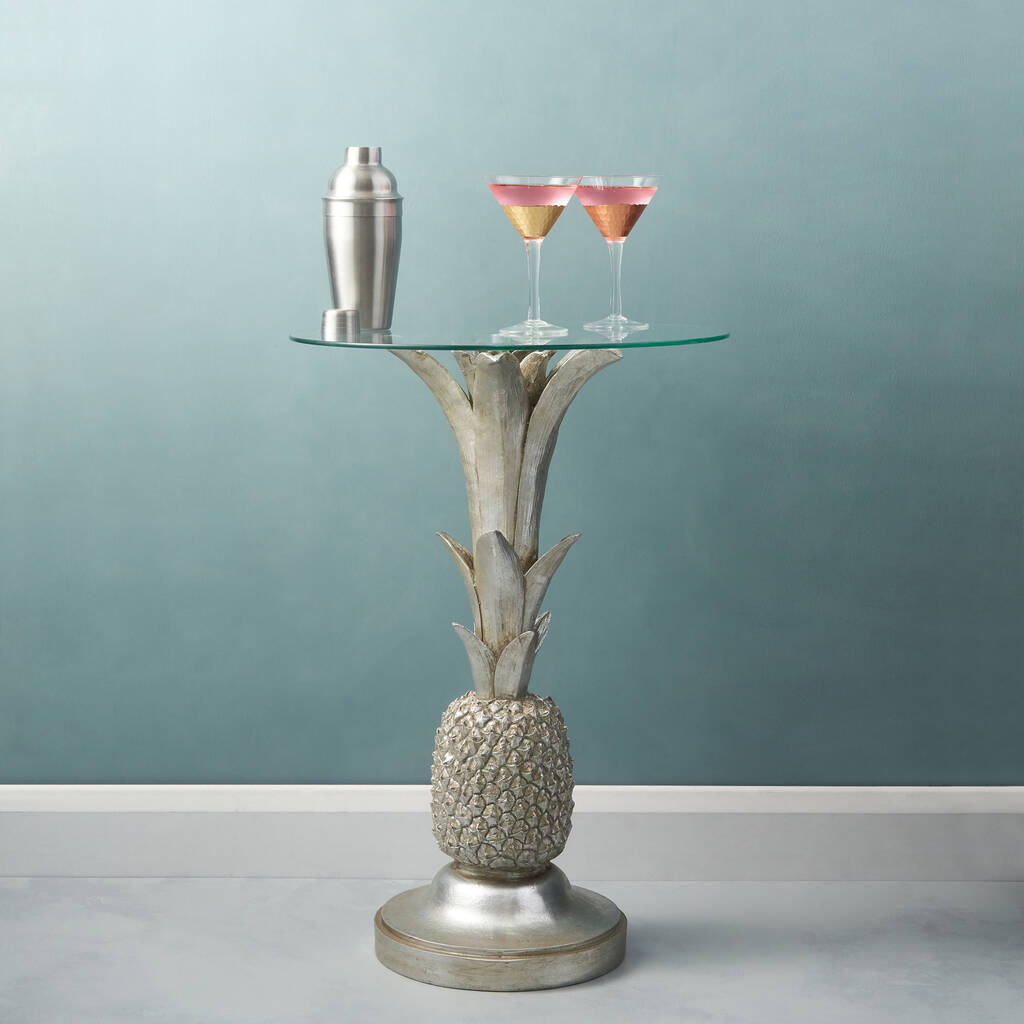 Pineapple Glass Top Side Table By all things Brighton beautiful