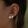 Sterling Silver Oak Leaf Stud Earrings, thumbnail 1 of 6