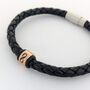 Infinity Leather Bracelet, Bronze Anniversary Gifts, thumbnail 1 of 4