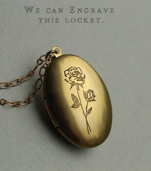 Gold Oval Personalised Locket Necklace, 5 of 11