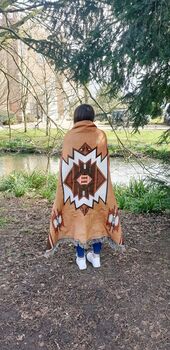 Aztec Style Brown Blanket And Furniture Throw, 2 of 8