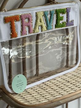 Personalised Clear/Transparent Patch Pouch, 5 of 12