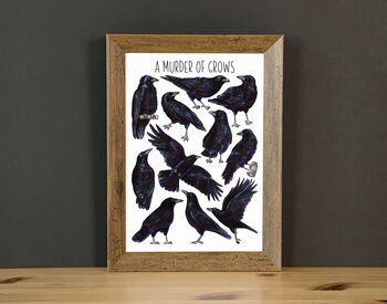 Crows Wildlife Watercolour Postcard, 9 of 9