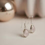 Handmade Teardrop Rose Quartz Sterling Silver Drop Earrings, thumbnail 2 of 12
