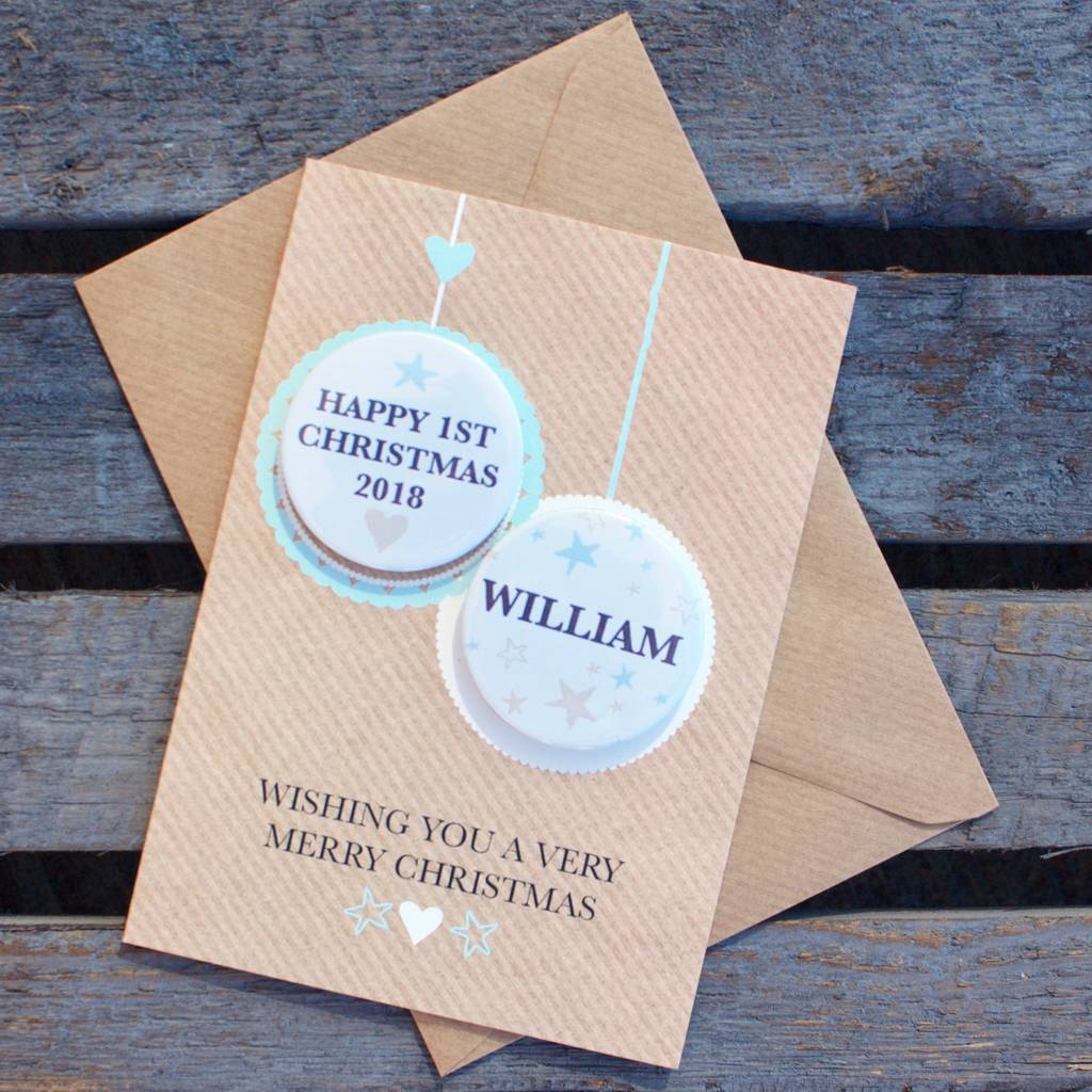 Personalised 1st Christmas Mini Card By Bedcrumb