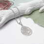 Sterling Silver Flower Teardrop Necklace, thumbnail 1 of 3