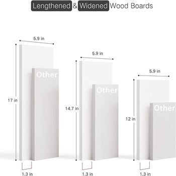 Set Of Three White Rust Floating Shelves, 6 of 7