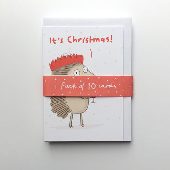'Forget Hibernation Hedgehog' Christmas Card, 2 of 3