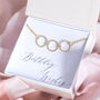 30th Birthday Gold Plated Circles Birthstone Bracelet, thumbnail 7 of 11