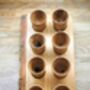 Handmade Oak Shot Glass Set With Natural Edge Board, thumbnail 3 of 6