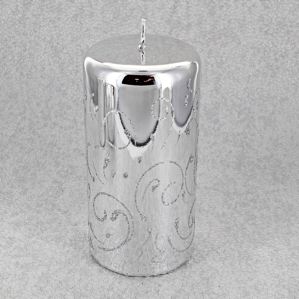 Silver Sparkling Candles By G Decor By G Decor