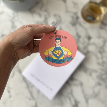 Personalised Father's Day Super Hero Card With Medal, 6 of 12