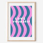 'Love Yourself' Wave Typography Art Print, thumbnail 1 of 3