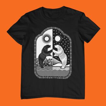 Mens Bear Sun And Moon Design T Shirt, 5 of 7