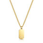 Mini Dog Tag Necklace 18 K Gold Plated Steel, thumbnail 5 of 6