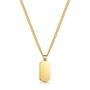 Mini Dog Tag Necklace 18 K Gold Plated Steel, thumbnail 6 of 7