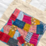 Upcycled Sari Patchwork Tote, Reusable Bag Handmade In India, thumbnail 5 of 7