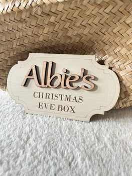 Christmas Eve Box Plaque Personalised Crate Sign, 4 of 11