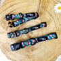 Vintage Clover Green Peonies Dog Collar, thumbnail 1 of 9