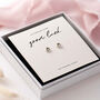 Heart Stripe Stud Earrings Sterling Silver, thumbnail 3 of 7