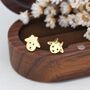 Sterling Silver Mismatched Baby Goat And Sheep Stud Earrings, thumbnail 4 of 12