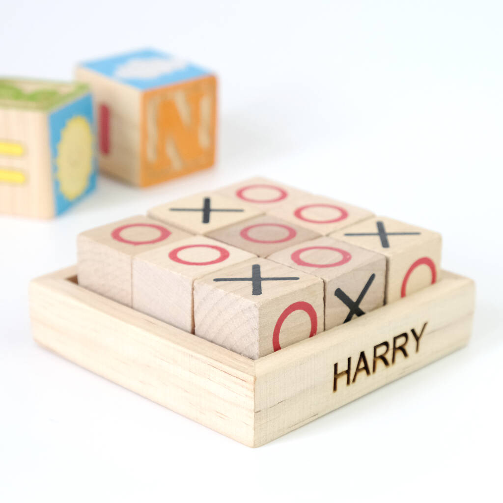 Personalised Kids Noughts And Crosses Retro Game, 1 of 2