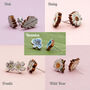 Mother's Day Personalised Wildflower Tiny Stud Earrings, thumbnail 7 of 9
