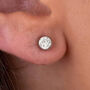 Sterling Silver Hammered Disc Stud Earrings, thumbnail 1 of 6