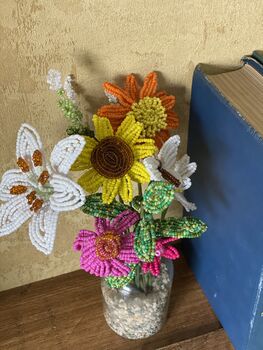 Summer Meadow Vase Of Flowers Bead Craft Kit, 6 of 7