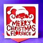 Santa's Beard Personalised Christmas Card, thumbnail 1 of 4