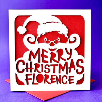 Santa's Beard Personalised Christmas Card, 3 of 6