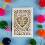 On Your Engagement Personalised Paper Cut Card, thumbnail 1 of 12