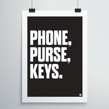 Phone, Purse, Keys Print, 4 of 4