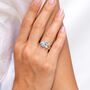 Larimar, Blue Topaz And Freshwater Pearl Trio Ring, thumbnail 2 of 8