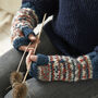 Fair Trade Fair Isle Knit Wool Lined Wristwarmer Gloves, thumbnail 8 of 12